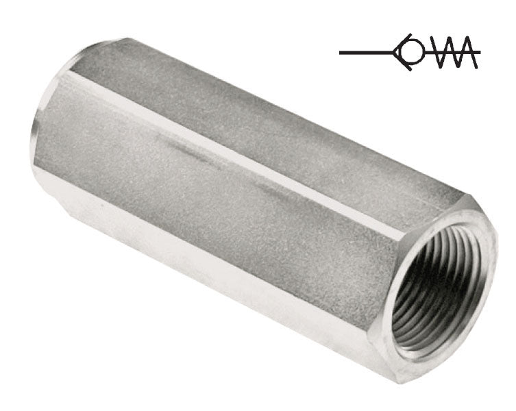 CN3/8-1-7 : AFP Inline Check Valve, 5700psi and 8GPM rated, 3/8" NPT