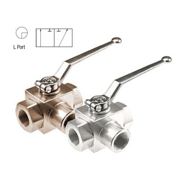 AE3LS#4-11DB : AFP 3-Way Block Body Threaded Ball Valve, 5800psi rated, Steel, #4 SAE (1/4")