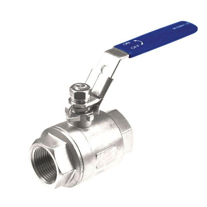 MV2BN1 1/4-2T : AFP 2-Way WOG Stainless Ball Valve, 2000psi rated, 316 Stainless, 1.25" NPT