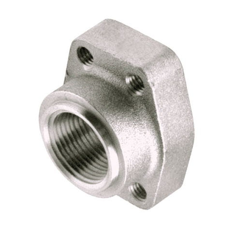 W22-20 : AFP NPTF Tank Pilot Flange, Steel, Straight, 1.25 (1-1/4")  NPTF Side 1, 1.25 (1-1/4") C61 Flange Side 2