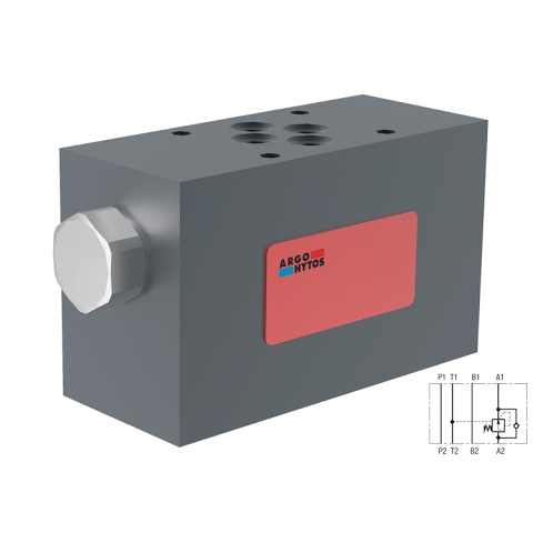 TV2-062/ME1C : Argo 2-Way Pressure Compensator Pressure Reducing Valve, Spool Type, Direct-Acting, Meter-Out, 9GPM, 5100ps