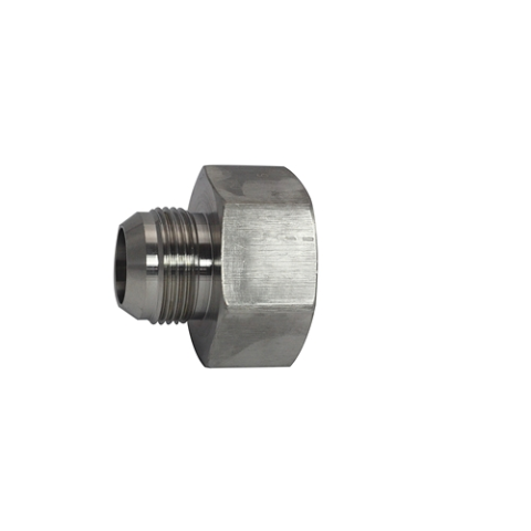 2406-08-08-OHI-SS : OHI Straight Reducer, 0.5 (1/2") Female JIC x 0.5 (1/2") Male JIC, Stainless Steel