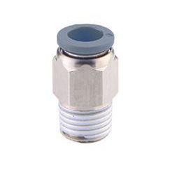 C24250428-10PACK : Norgren Straight adapter(internal and external hex), 9/16 external hex, 1/4 NPT thread, 1/4 tube O/D port