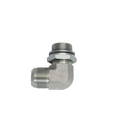 7205-08-18X1.5-NWO-FG-OHI : OHI Adapter, 0.5 (1/2") Male JIC - 18X1.5" Male Metric Adjustable ORB 90-Degree Elbow Forged